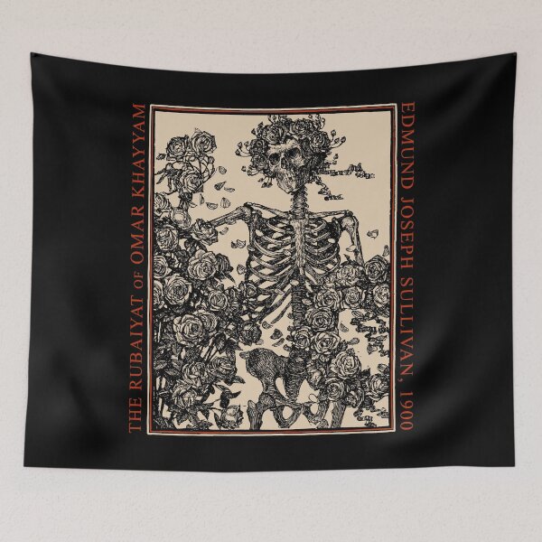 Item preview, Rubaiyat of Omar Khayyam, Vintage Art, Gothic, Skeleton & Roses designed and sold by Proverbial Wisdom Design.