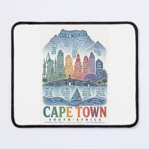 Item preview, Cape Town South Africa Table Mountain Bo Kaap Camps Bay Atlantic Ocean Skyline designed and sold by Places On Earth.