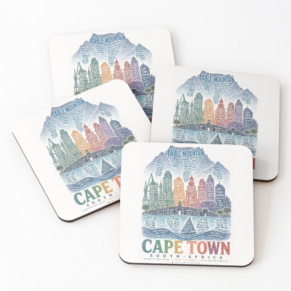 Item preview, Cape Town South Africa Table Mountain Bo Kaap Camps Bay Atlantic Ocean Skyline designed and sold by Places On Earth.