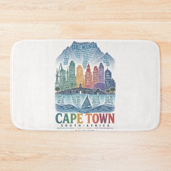 Item preview, Cape Town South Africa Table Mountain Bo Kaap Camps Bay Atlantic Ocean Skyline designed and sold by Places On Earth.
