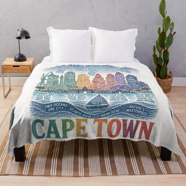 Item preview, Cape Town South Africa Table Mountain Bo Kaap Camps Bay Atlantic Ocean Skyline designed and sold by Places On Earth.