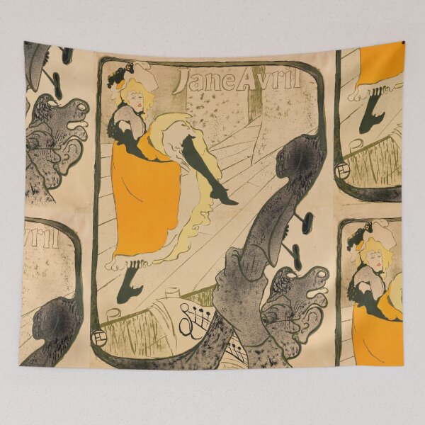 Item preview, Jane Avril by Henri de Toulouse-Lautrec | Vintage Paris Cabaret Art Nouveau Poster Print designed and sold by artofuniverse.