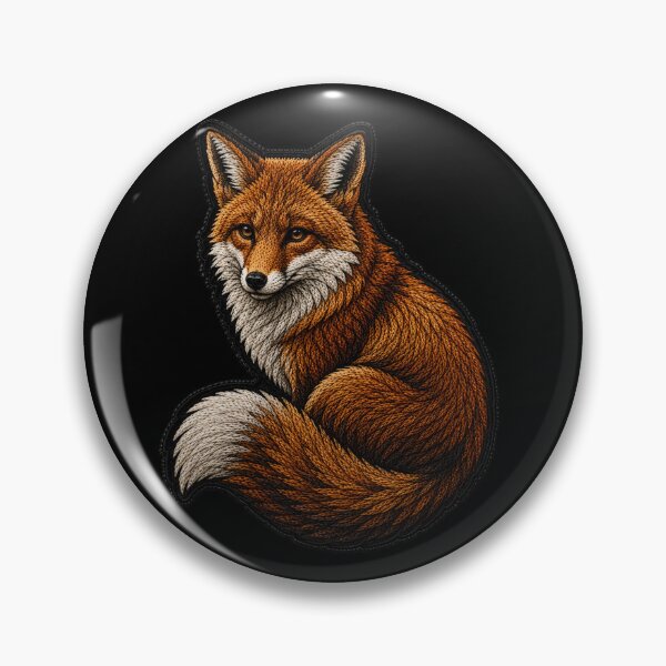 Item preview, Modern Fox Embroidery Patch | Luxury Satin Stitch Animal Design designed and sold by ColorSplash123.