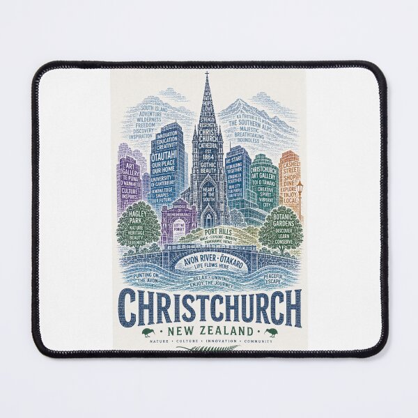 Item preview, Christchurch New Zealand Avon River South Island Cathedral Square Heritage designed and sold by Places On Earth.