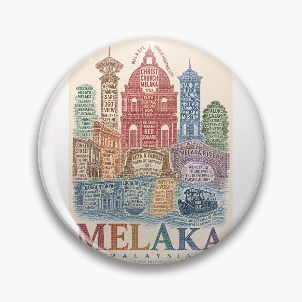Item preview, Melaka Malaysia Jonker Street Christ Church A Famosa Heritage City designed and sold by Places On Earth.