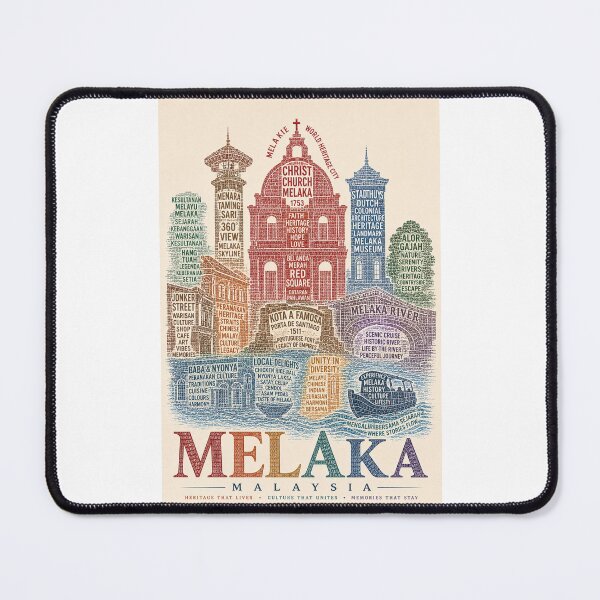 Item preview, Melaka Malaysia Jonker Street Christ Church A Famosa Heritage City designed and sold by Places On Earth.