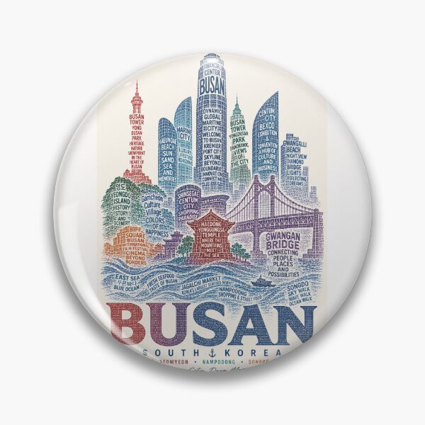 Item preview, Busan South Korea Haeundae Gwangalli Centum City Coastal Skyline designed and sold by Places On Earth.