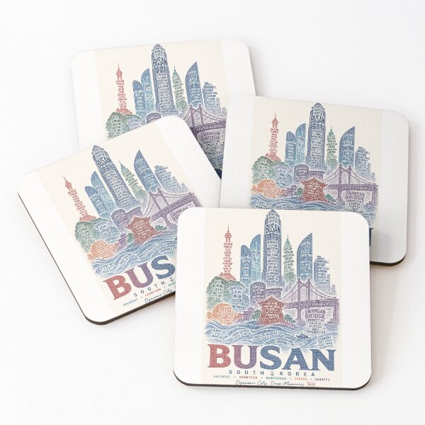 Item preview, Busan South Korea Haeundae Gwangalli Centum City Coastal Skyline designed and sold by Places On Earth.