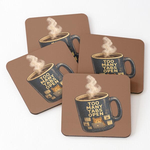 Item preview, Too Many Tabs Open Coffee Mug designed and sold by BigBrainPrints.