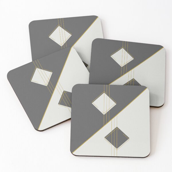 Item preview, The Divergence - Charcoal and Gold Minimalist Geometric designed and sold by artdocaj.