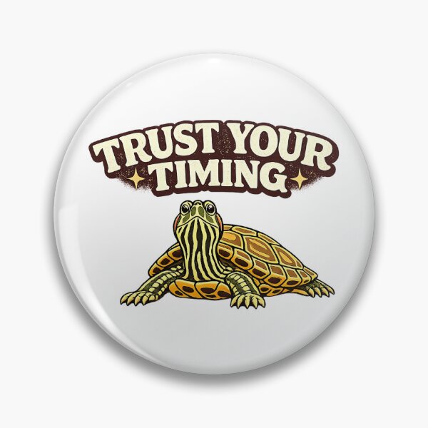 Item preview, Trust Your Timing Retro Turtle designed and sold by NatureStyle555.