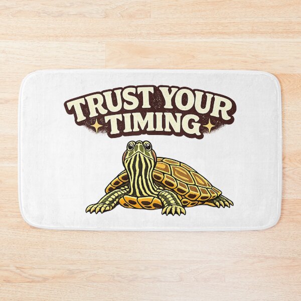 Item preview, Trust Your Timing Retro Turtle designed and sold by NatureStyle555.