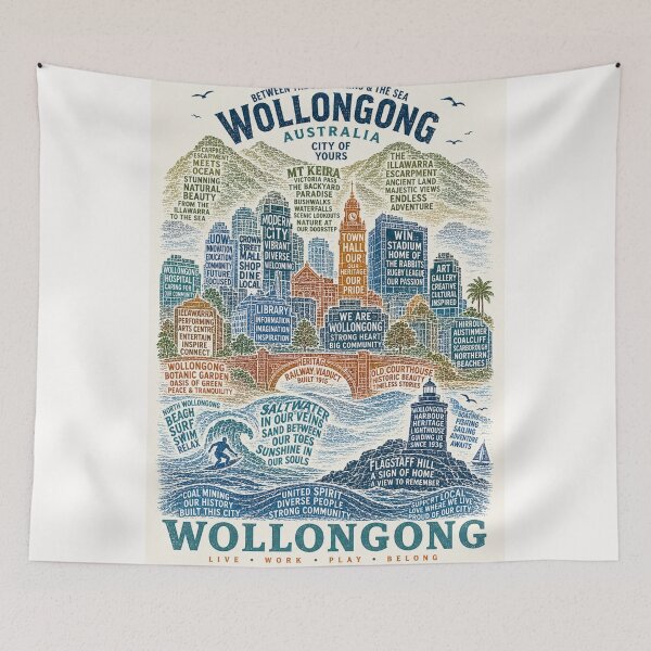 Item preview, Wollongong Australia Illawarra Escarpment North Beach Coastal Heritage designed and sold by Places On Earth.