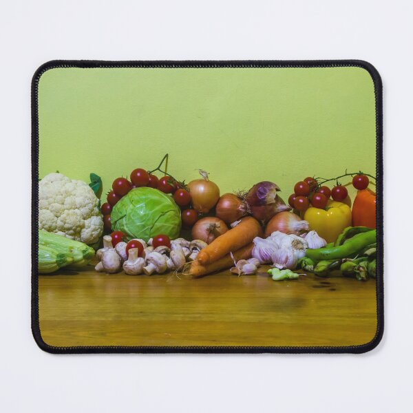 Item preview, Fresh Assortment Of Vegetables On Wooden Table With Cauliflower, Cabbage And Tomatoes designed and sold by Nmallia.