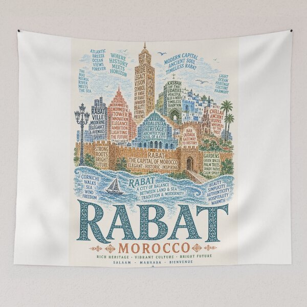 Item preview, Rabat Morocco Hassan Tower Kasbah of the Udayas Atlantic Heritage designed and sold by Places On Earth.