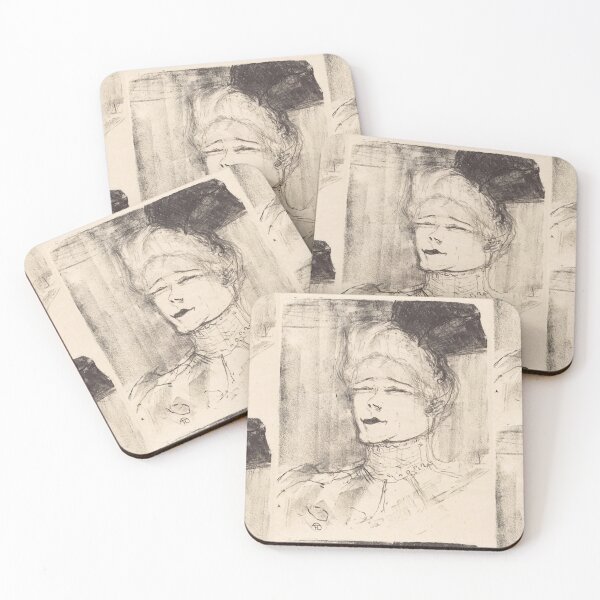 Item preview, Jeanne Granier by Henri de Toulouse-Lautrec | Belle Époque Portrait Vintage French Wall Art designed and sold by artofuniverse.