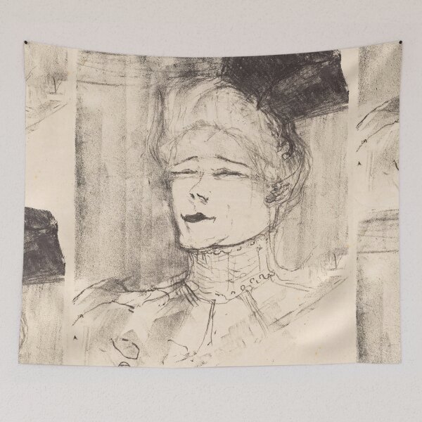Item preview, Jeanne Granier by Henri de Toulouse-Lautrec | Belle Époque Portrait Vintage French Wall Art designed and sold by artofuniverse.