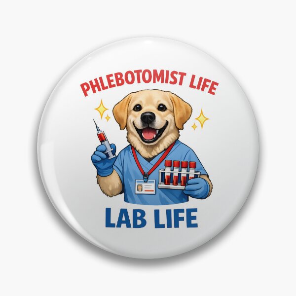 Item preview, Funny Labrador Dog Phlebotomist Lab Life Retro Cute Medical Worker National Medical Laboratory Professionals Week designed and sold by ClinicalHubs.