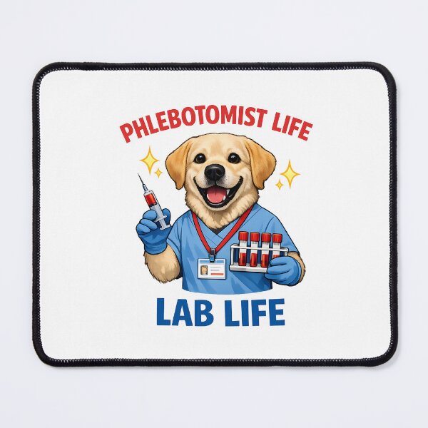Item preview, Funny Labrador Dog Phlebotomist Lab Life Retro Cute Medical Worker National Medical Laboratory Professionals Week designed and sold by ClinicalHubs.