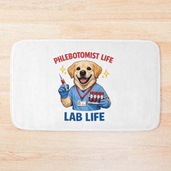 Item preview, Funny Labrador Dog Phlebotomist Lab Life Retro Cute Medical Worker National Medical Laboratory Professionals Week designed and sold by ClinicalHubs.