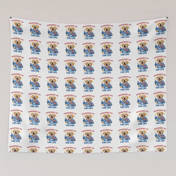 Item preview, Funny Labrador Dog Phlebotomist Lab Life Retro Cute Medical Worker National Medical Laboratory Professionals Week designed and sold by ClinicalHubs.
