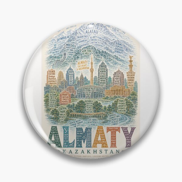 Item preview, Almaty Kazakhstan Zailiyskiy Alatau Medeu and Kok Tobe Skyline designed and sold by Places On Earth.