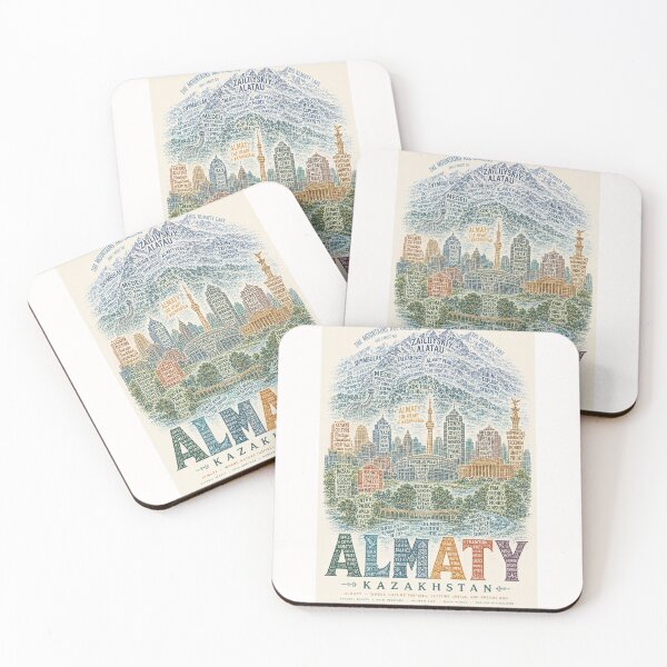 Item preview, Almaty Kazakhstan Zailiyskiy Alatau Medeu and Kok Tobe Skyline designed and sold by Places On Earth.