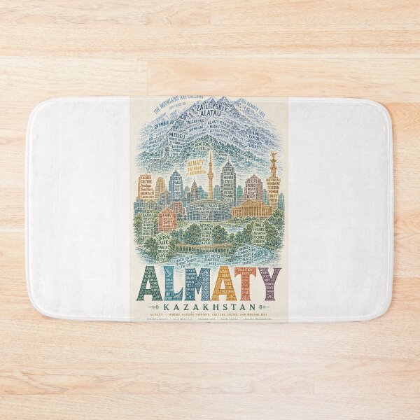Item preview, Almaty Kazakhstan Zailiyskiy Alatau Medeu and Kok Tobe Skyline designed and sold by Places On Earth.