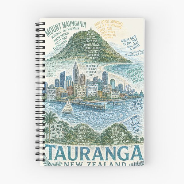 Item preview, Tauranga New Zealand Mount Maunganui and Bay of Plenty Coastline designed and sold by Places On Earth.