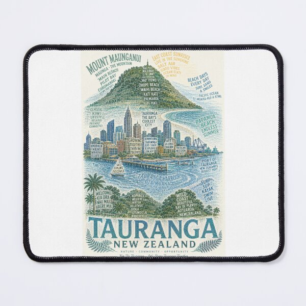 Item preview, Tauranga New Zealand Mount Maunganui and Bay of Plenty Coastline designed and sold by Places On Earth.