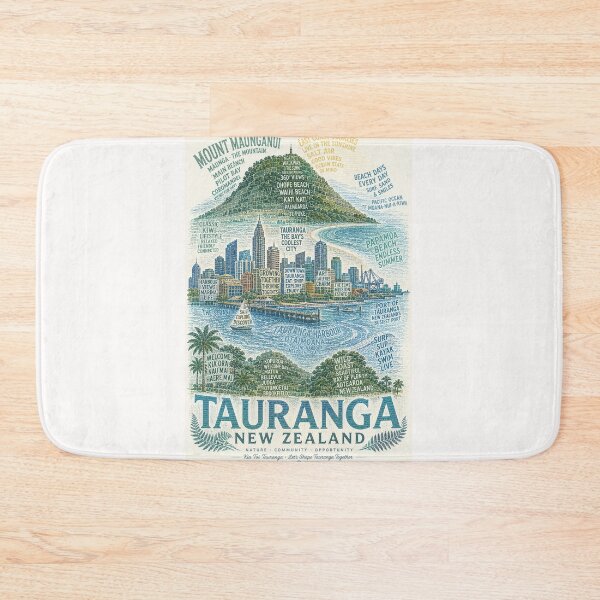 Item preview, Tauranga New Zealand Mount Maunganui and Bay of Plenty Coastline designed and sold by Places On Earth.