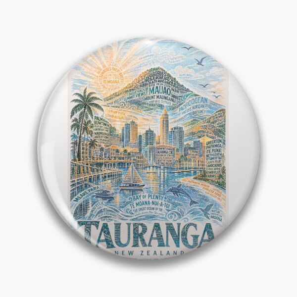 Item preview, Tauranga New Zealand Mauao Bay of Plenty and Papamoa Beaches designed and sold by Places On Earth.