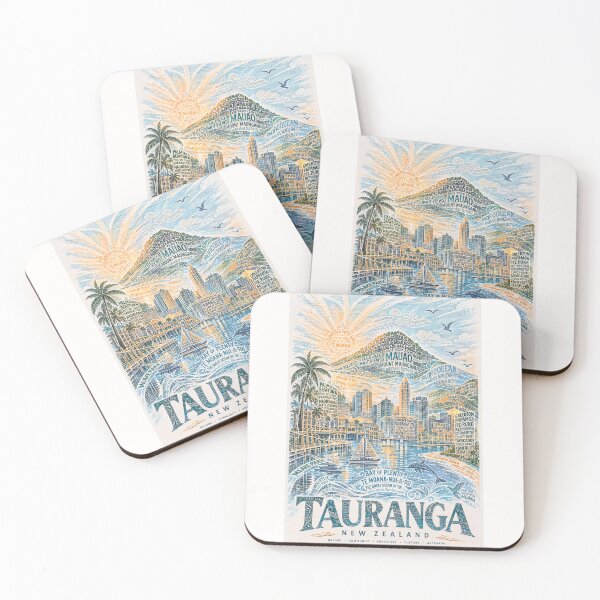 Item preview, Tauranga New Zealand Mauao Bay of Plenty and Papamoa Beaches designed and sold by Places On Earth.