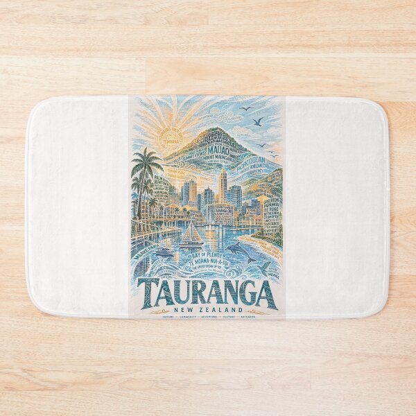 Item preview, Tauranga New Zealand Mauao Bay of Plenty and Papamoa Beaches designed and sold by Places On Earth.