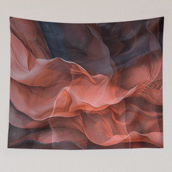 Item preview, Abstract Orange and Green Ruffles designed and sold by ZedColors.