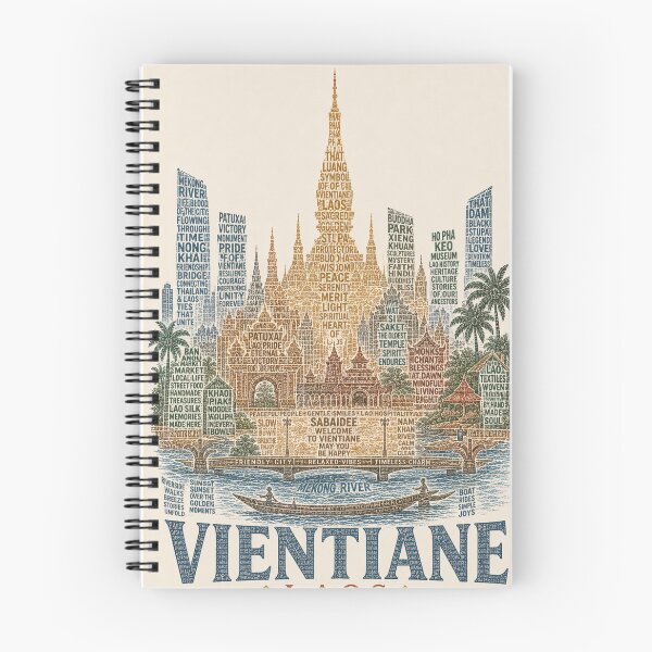 Item preview, Vientiane Laos Pha That Luang and Mekong River Heritage designed and sold by Places On Earth.