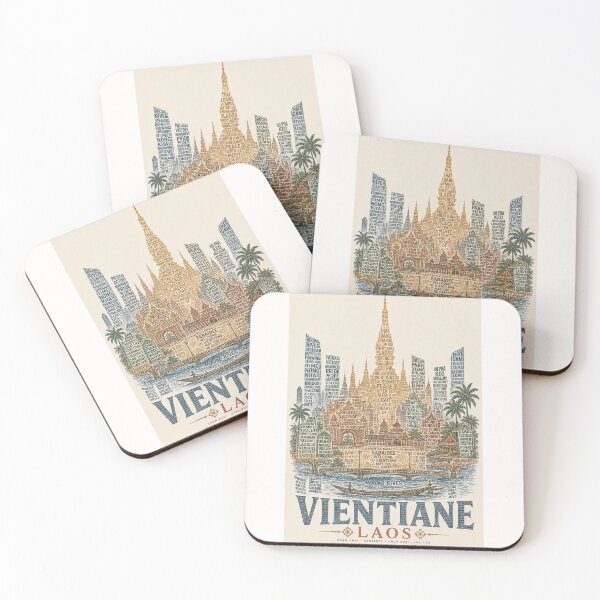 Item preview, Vientiane Laos Pha That Luang and Mekong River Heritage designed and sold by Places On Earth.