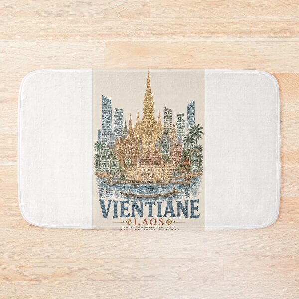 Item preview, Vientiane Laos Pha That Luang and Mekong River Heritage designed and sold by Places On Earth.
