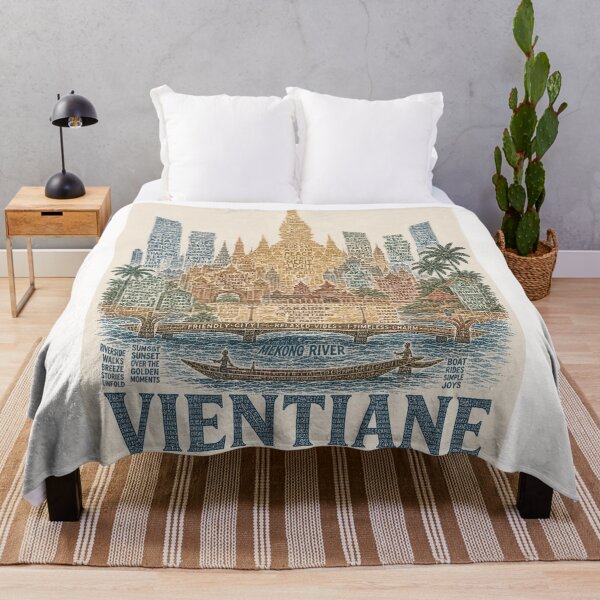 Item preview, Vientiane Laos Pha That Luang and Mekong River Heritage designed and sold by Places On Earth.