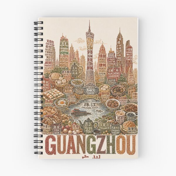 Artikelvorschau, Guangzhou, China: Canton Tower, Dim Sum und Skyline am Perlfluss entworfen und verkauft von Places On Earth.