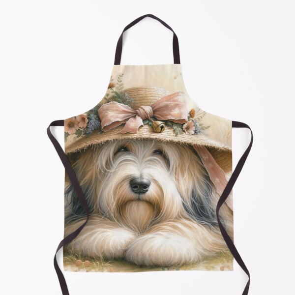 Item preview, Bearded Collie with Floral Hat and Butterfly designed and sold by Wags & Tails.