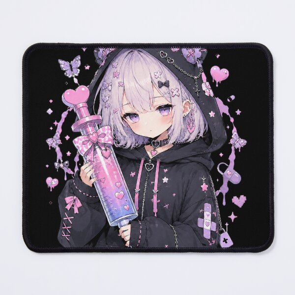 Item preview, Pastel Goth Anime Girl Syringe Yami Kawaii Art designed and sold by HeyChickasClubX.