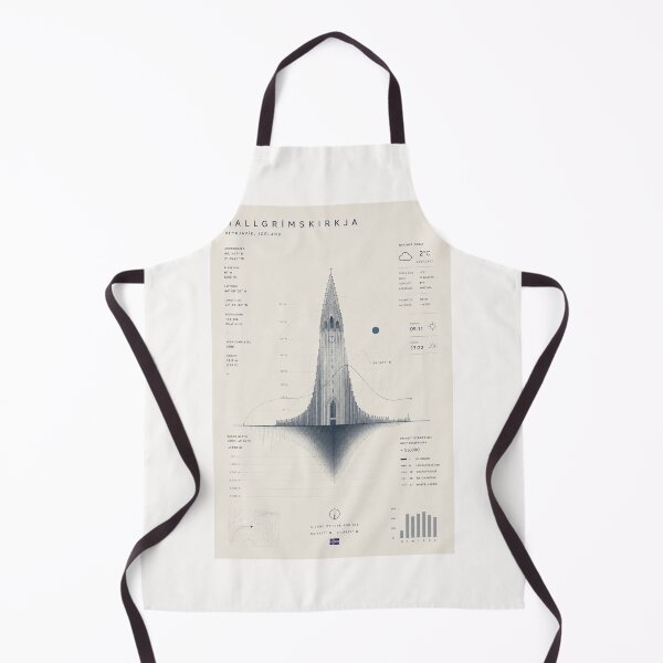 Item preview, Hallgrímskirkja Reykjavík Iceland Coordinates Nordic Architecture Landmark designed and sold by Places On Earth.