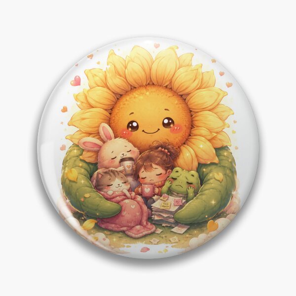 Item preview, Emotional Support Sunflower | Cute Cozy Kawaii Comfort Flower designed and sold by MarekoraStudio.