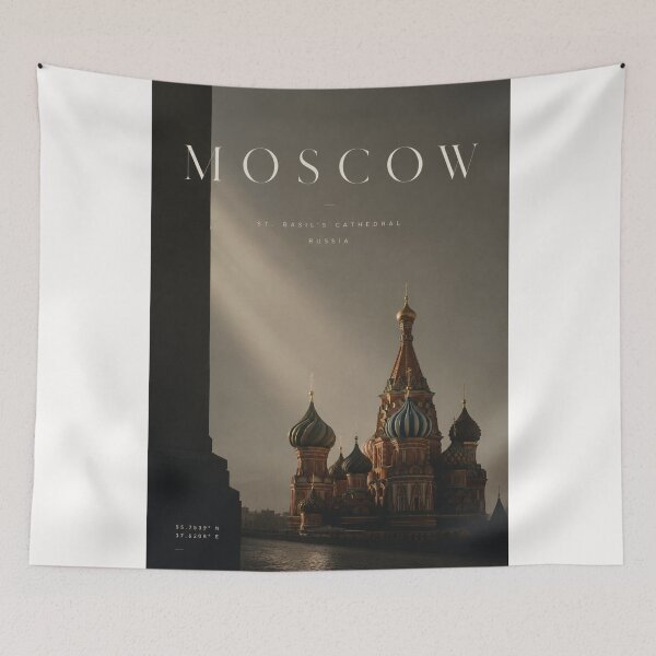 Item preview, Moscow Russia St Basil’s Cathedral Red Square Kremlin Skyline designed and sold by Places On Earth.