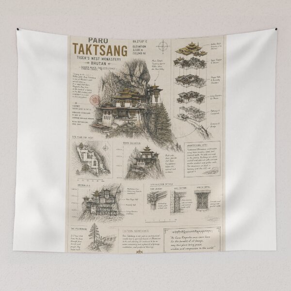 Item preview, Paro Taktsang Bhutan Tiger’s Nest Monastery Himalayan Heritage designed and sold by Places On Earth.