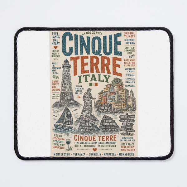 Item preview, Cinque Terre Italy Monterosso Vernazza Manarola Ligurian Coast designed and sold by Places On Earth.