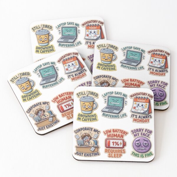 Item preview, Funny Relatable Work Corporate Life Sticker Pack designed and sold by Wittylayer.