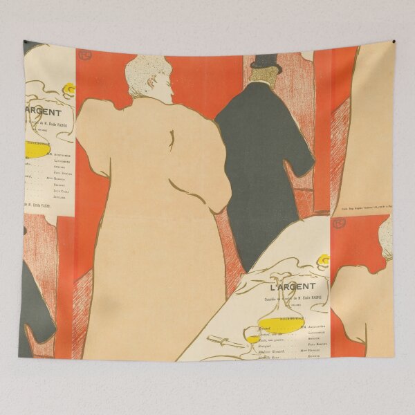 Aperçu de l'œuvre L Argent de Henri de Toulouse-Lautrec | Belle Époque Théâtre vintage Français Affiche Imprimer créée et vendue par artofuniverse.