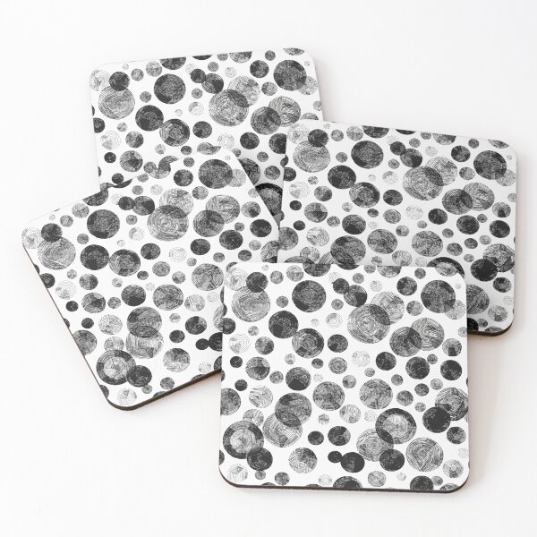 Item preview, Scribble Dots — Abstract Circle Pattern | Sketch Style Black & White designed and sold by Neuro Muse Studio.